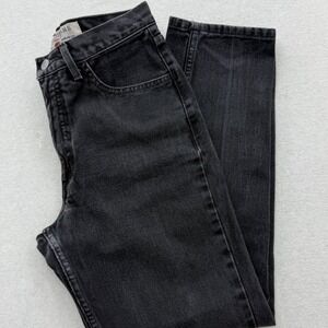 Guess Jeans Narrow Leg Women 29 Black Vintage High Waist 050 Cotton Denim